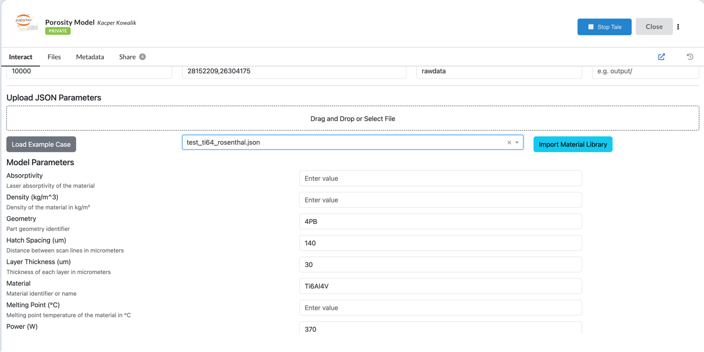 Example Data Screenshot