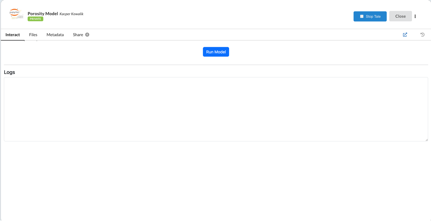 Run Model Screenshot