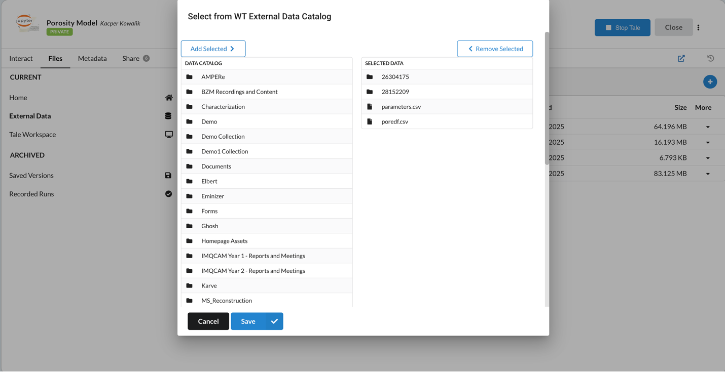 Upload Data Screenshot